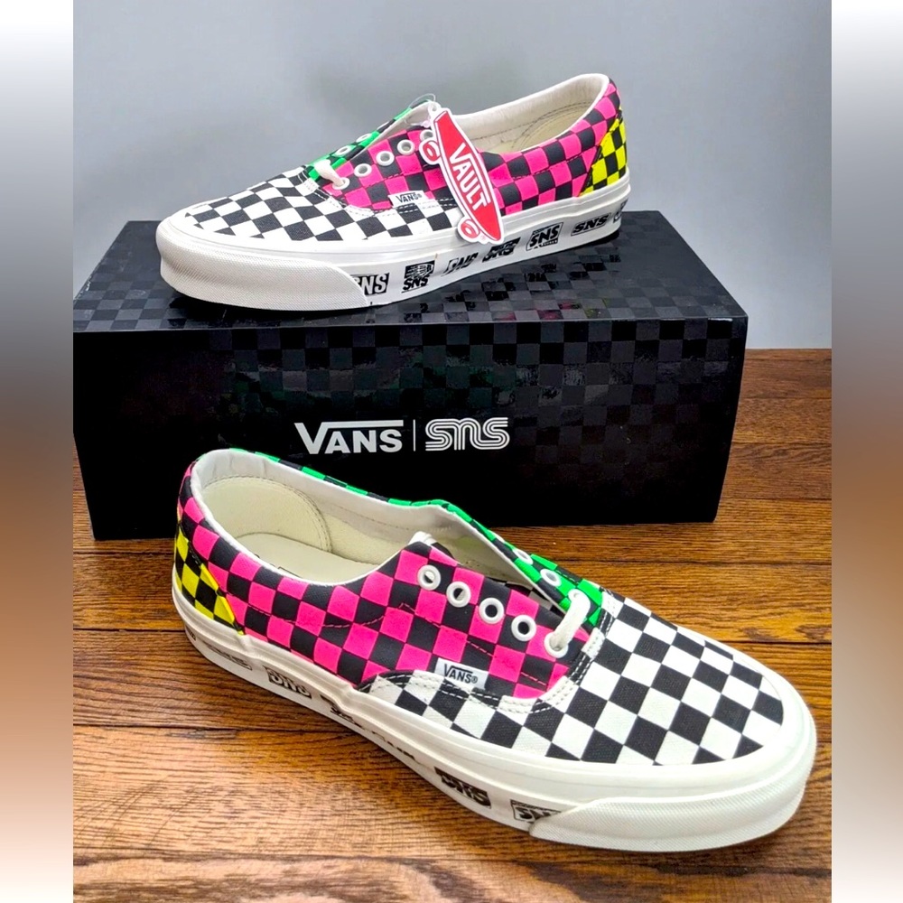 VANS VAULT X SNS LIMITED EDITION RARE COLLAB OG ERA LX KNOCKOUT CHECK MENS 10.5